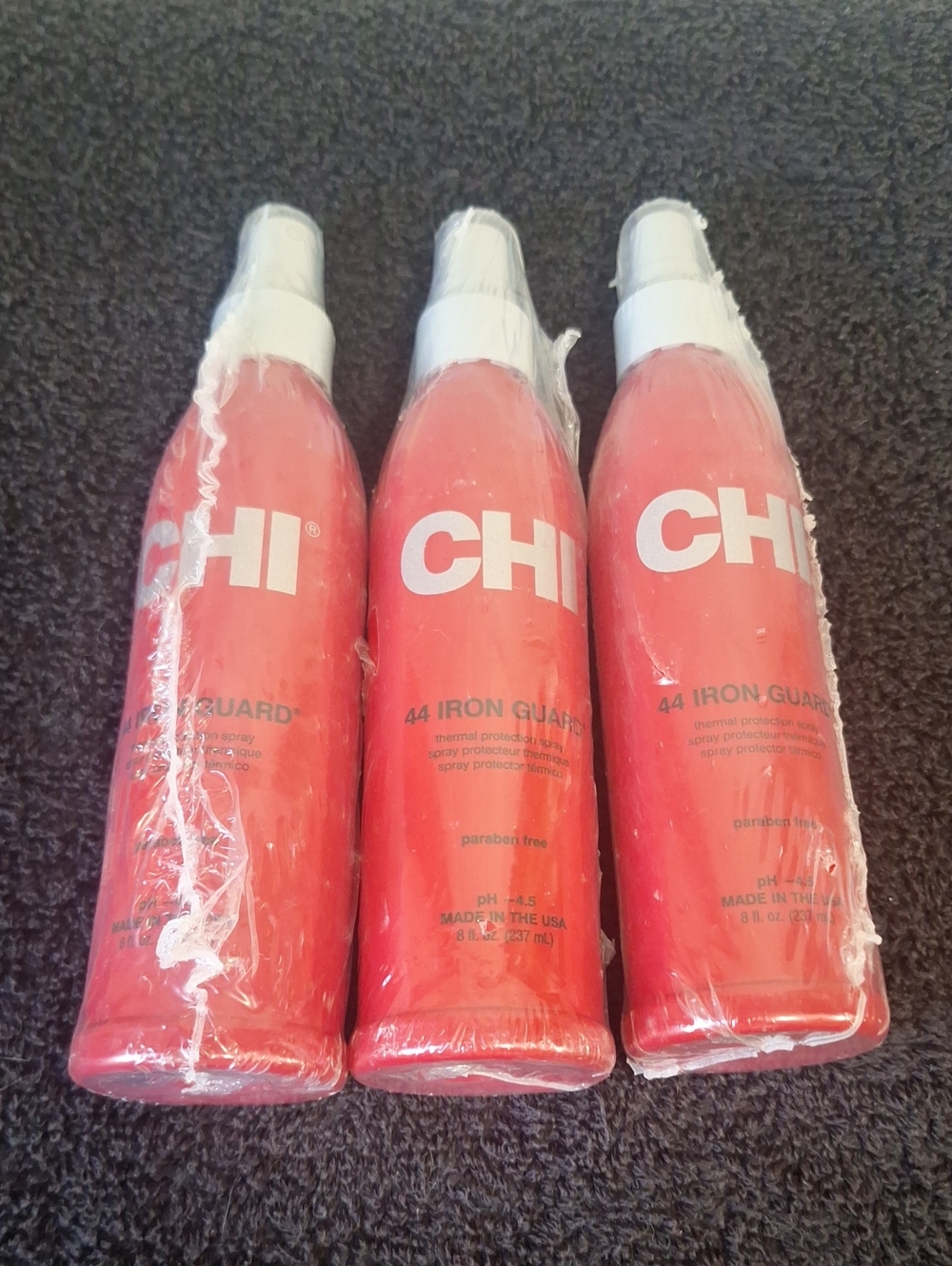 CHI 44 Iron Guard Heat Protectant Spray - 8 Fl Oz - Lot Of 3